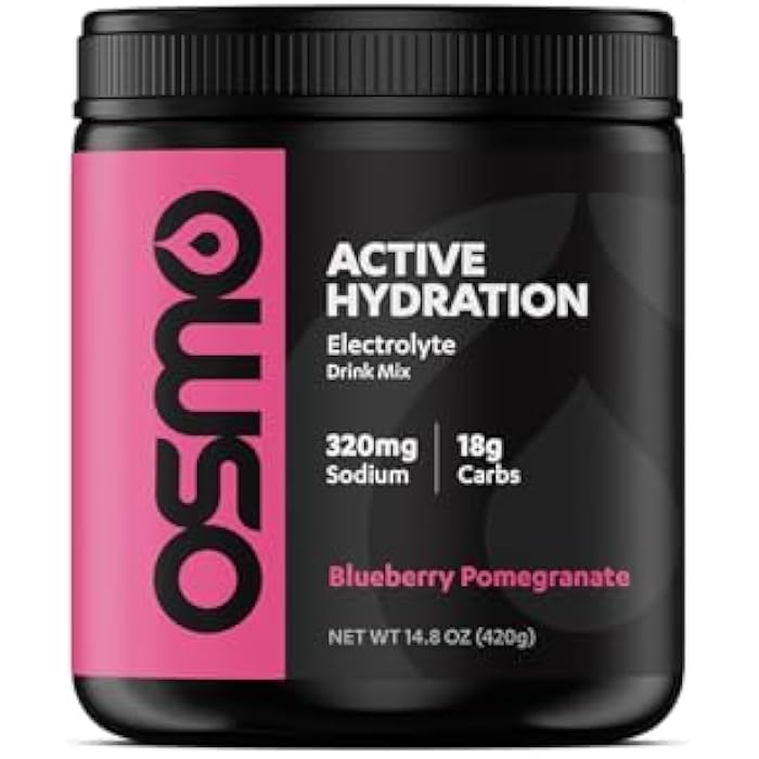Osmo Active Hydration Electrolyte Powder (20 Servings) - Includes Sodium, Magnesium, Potassium & Vitamin, Cane Sugar - All Natural, 3X Faster Hydration, Boost Power & Endurance, Blueberry, 14.8 Ounce - Image 1