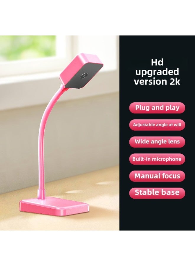 مؤتمر كاميرا خارجية صيدا A12usb 1080p HD كمبيوتر مكتبي مع ميكروفون بث مباشر على الإنترنت - اللون: HD ترقية 2K وردي (تركيز تلقائي) - Image 1