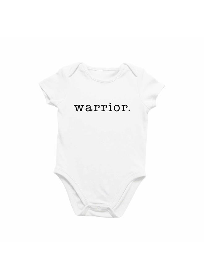 Printique Onesie Organic Baby One Piece Short Sleeve Cute Love Bodysuit, 0-12 Months - Warrior. (3-6 Months) - Image 1