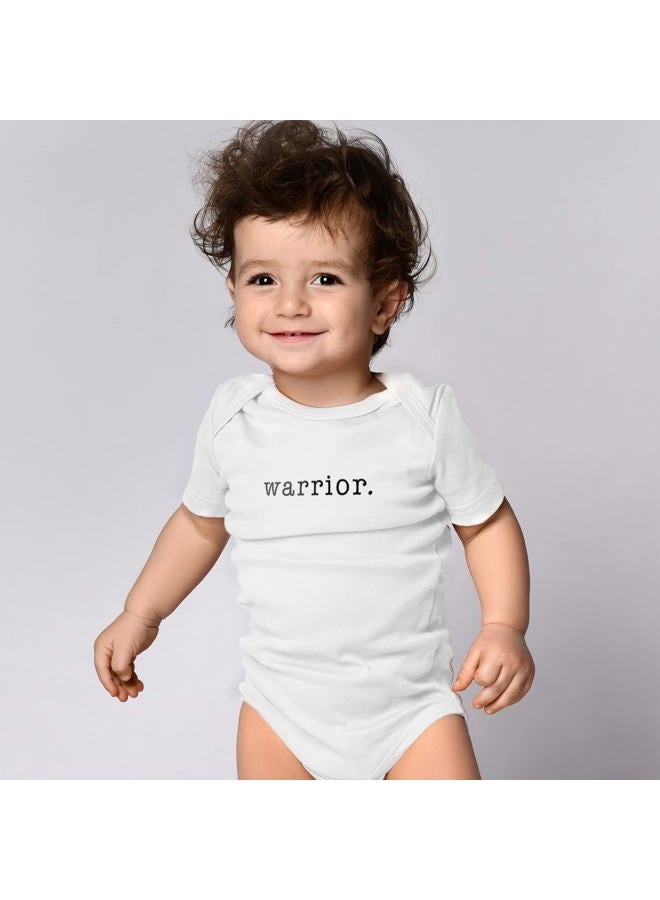 Printique Onesie Organic Baby One Piece Short Sleeve Cute Love Bodysuit, 0-12 Months - Warrior. (3-6 Months) - Image 4