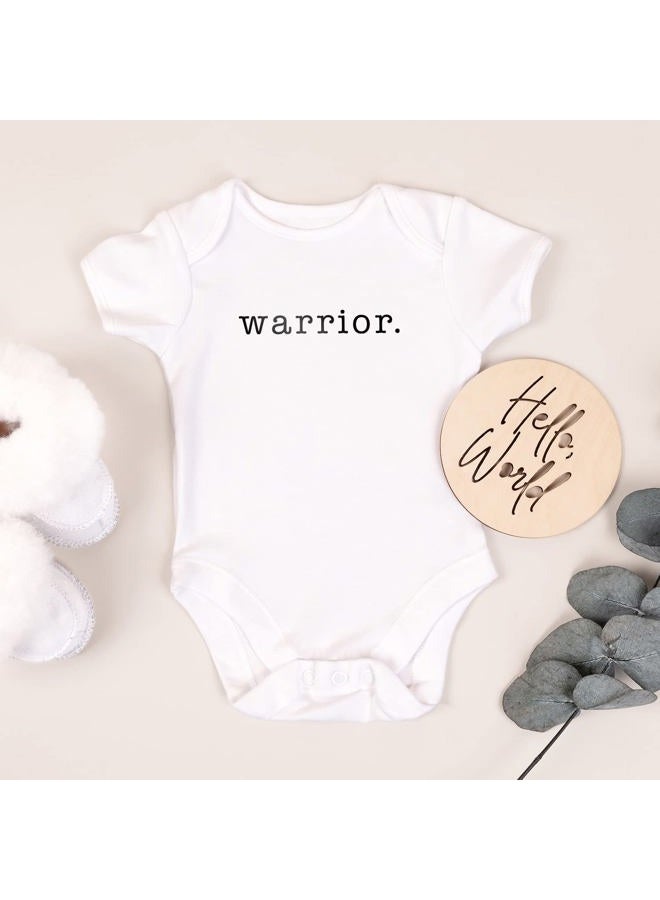 Printique Onesie Organic Baby One Piece Short Sleeve Cute Love Bodysuit, 0-12 Months - Warrior. (3-6 Months) - Image 3