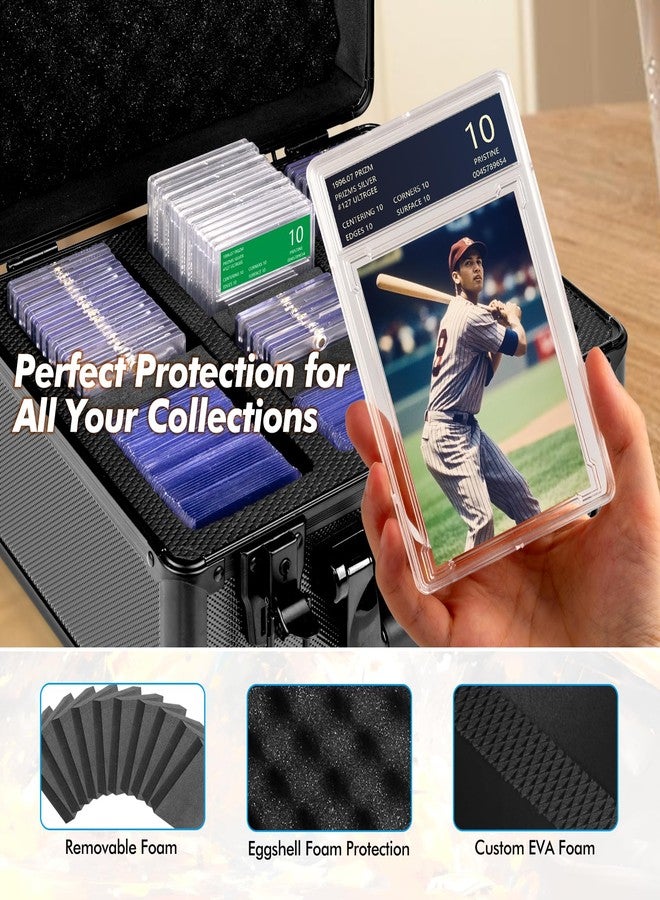 صندوق تخزين بطاقات ULTRGEE Top Loader، حافظة تخزين بطاقات مصنفة - تتسع لأكثر من 300 بطاقة Top Loader، حافظة بطاقات تداول، صناديق تخزين بطاقات رياضية، حافظة بطاقات PSA، حامل حافظة بطاقات. - Image 3