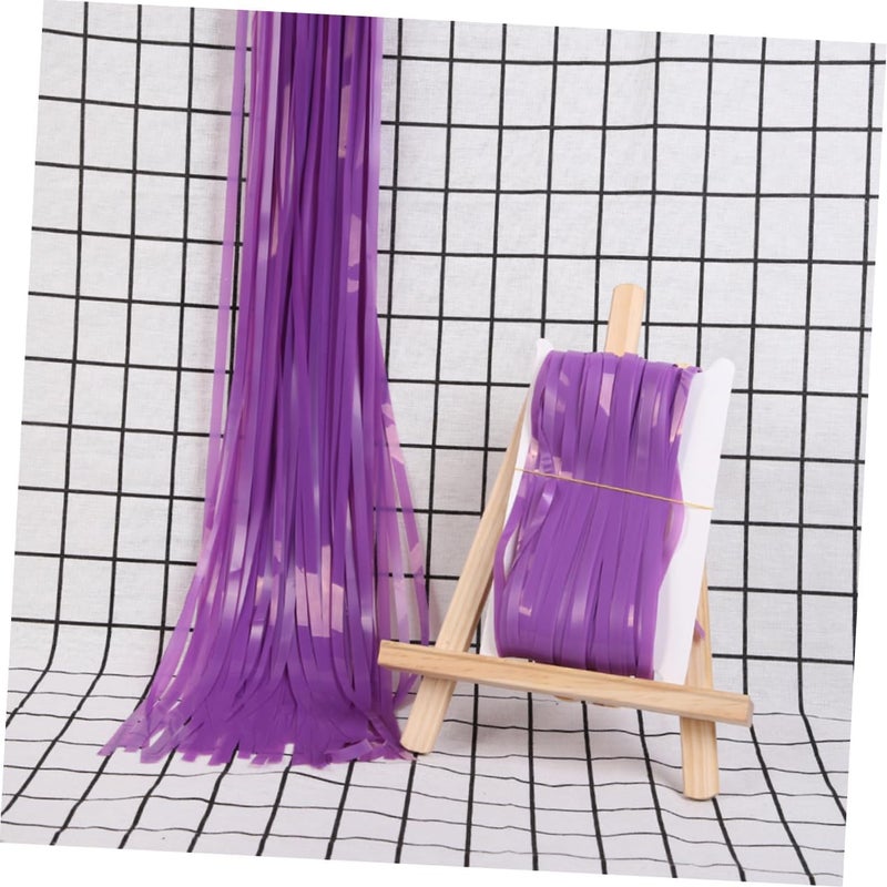 LABRIMP Tassel Table Skirt with for Purple Photo Backdrop Versatile Tablecloth for Birthdays and Festivals Material - Image 5