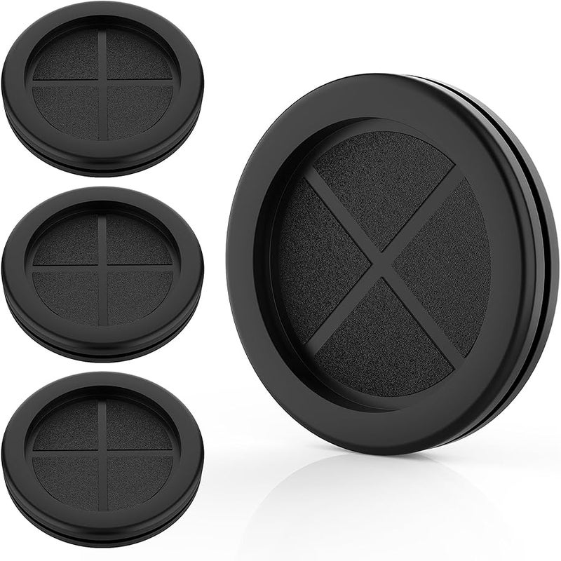 Aifeier ET Firewall Rubber Grommets 2-1/8 ID 2-1/2 Drill Hole Double-Sided Hole Plugs for Wire Protection - 4 PCS - Image 1
