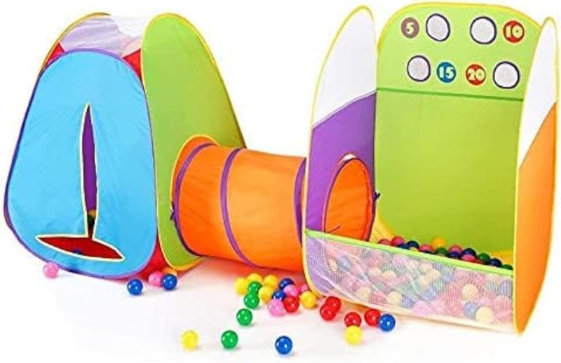 Alvantor Kids Tent Play Tent Fun Toss It Game Zone 3in1 Pop Up Play Tunnel Indoor Outdoor Great Game  Toy Gift for Children Include 4 Balls - Image 3