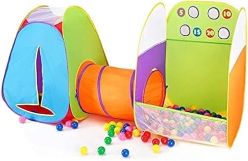 Alvantor Kids Tent Play Tent Fun Toss It Game Zone 3in1 Pop Up Play Tunnel Indoor Outdoor Great Game  Toy Gift for Children Include 4 Balls - Image 1