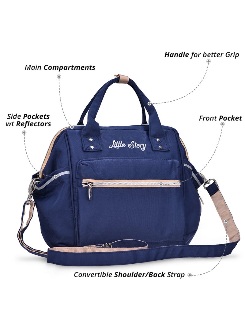 Little Story - Ace Diaper Bag - Blue Beige - Image 1