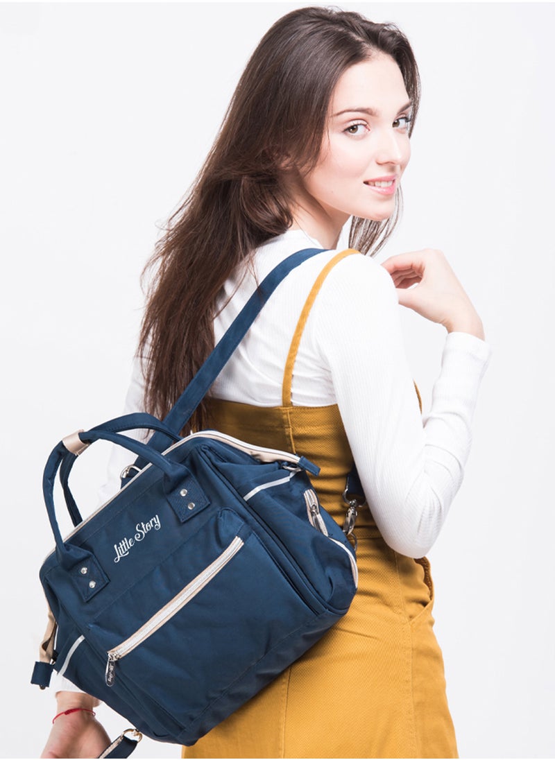 Little Story - Ace Diaper Bag - Blue Beige - Image 1