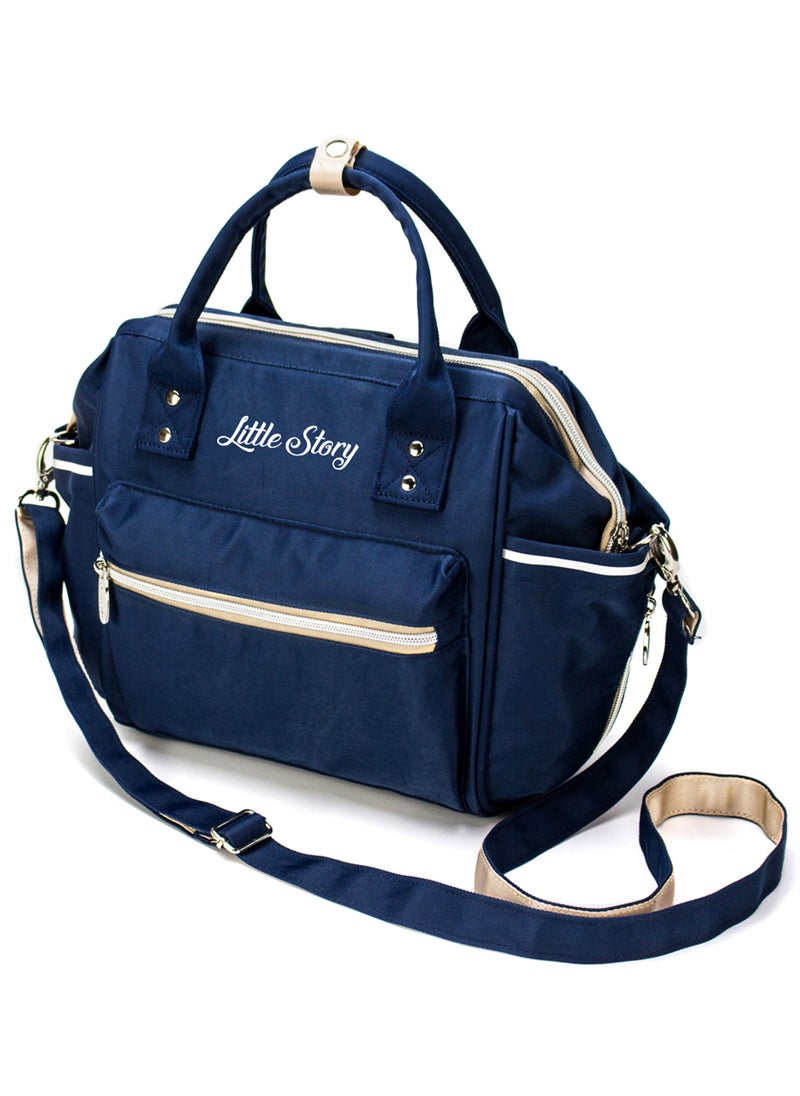 Little Story - Ace Diaper Bag - Blue Beige - Image 1