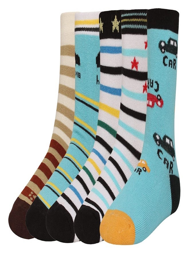 CREATURE Girls And Boys Printed Multicolored Cotton Socks CRE-KIDS-P5-111 (3-4 YEARS) - Image 1