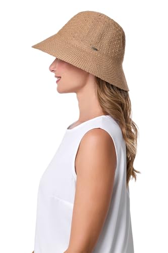 Coolibar Women's Cloche Hat - UPF 50+ Sun Protection - Marina in Tan - Image 3