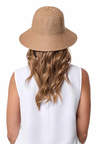 Coolibar Women's Cloche Hat - UPF 50+ Sun Protection - Marina in Tan - Image 4
