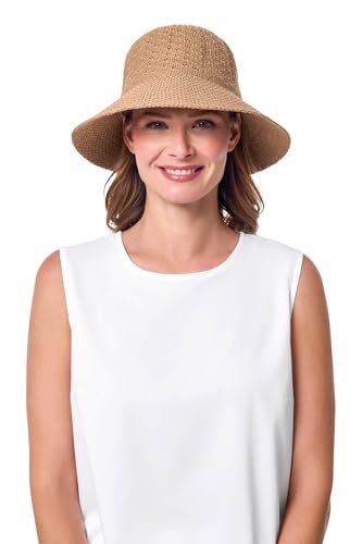 Coolibar Women's Cloche Hat - UPF 50+ Sun Protection - Marina in Tan - Image 1