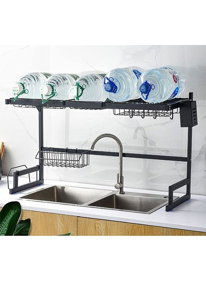 Over The Sink Dish Drying Rack Organizer Black 82*52*34 - Image 4