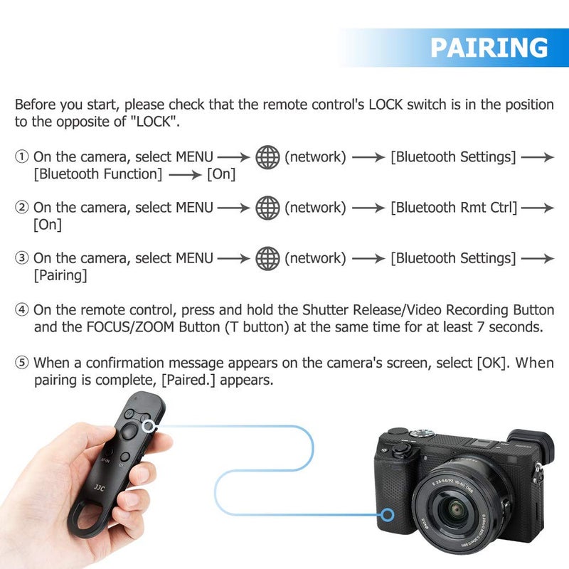 JJC RMT-P1BT Bluetooth Wireless Remote Control Commander for Sony ZV-1 II ZV1 ZV-E1 ZV1F ZV-1F RX100VII RX100M7 ZV-E10 A9III FX30 FX3 A6700 A6600 A6100 A7CR A7C II A7CII A7IV III A7RIV A7RV A7SIII A1 - Image 4