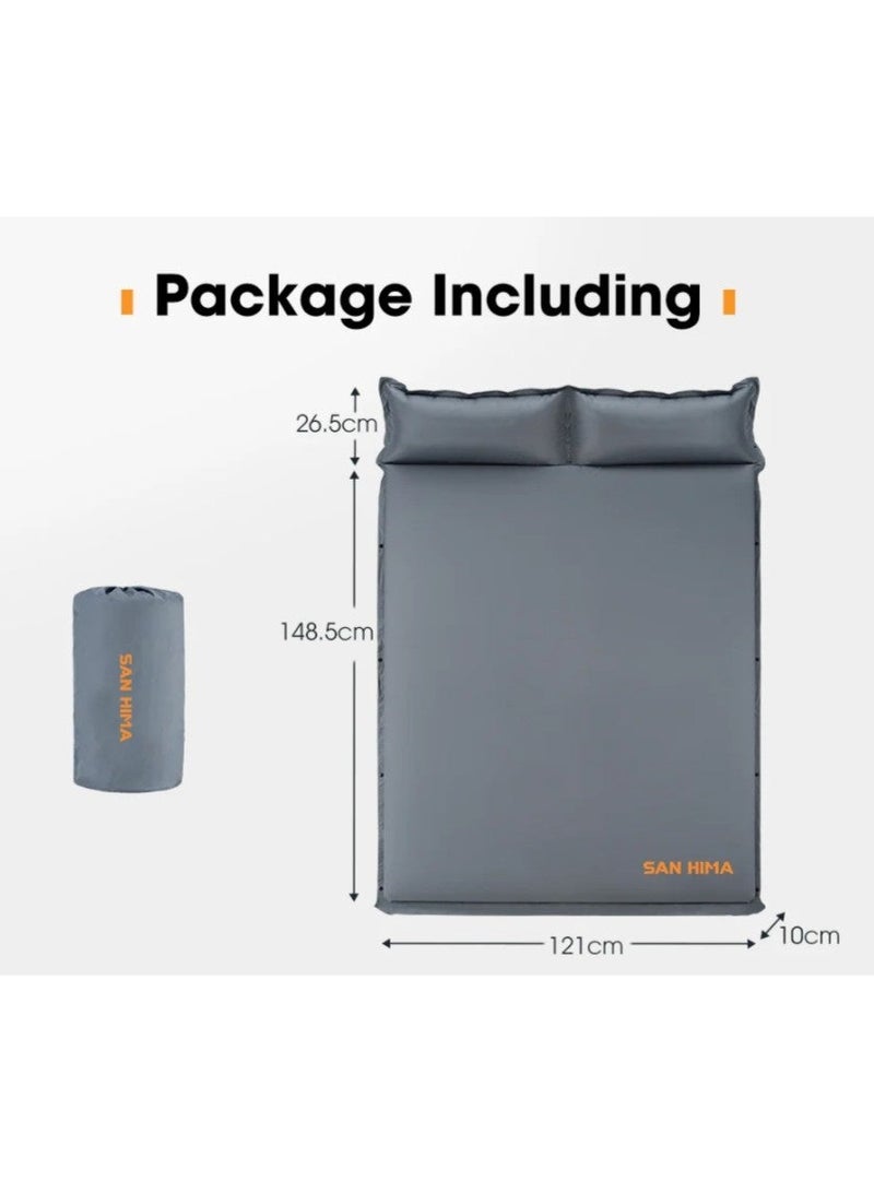 San Hima Self Inflating Mattress 10cm Camping Sleeping Mat Outdoor Air Bed Double - Image 2
