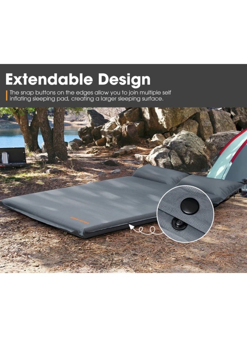 San Hima Self Inflating Mattress 10cm Camping Sleeping Mat Outdoor Air Bed Double - Image 5