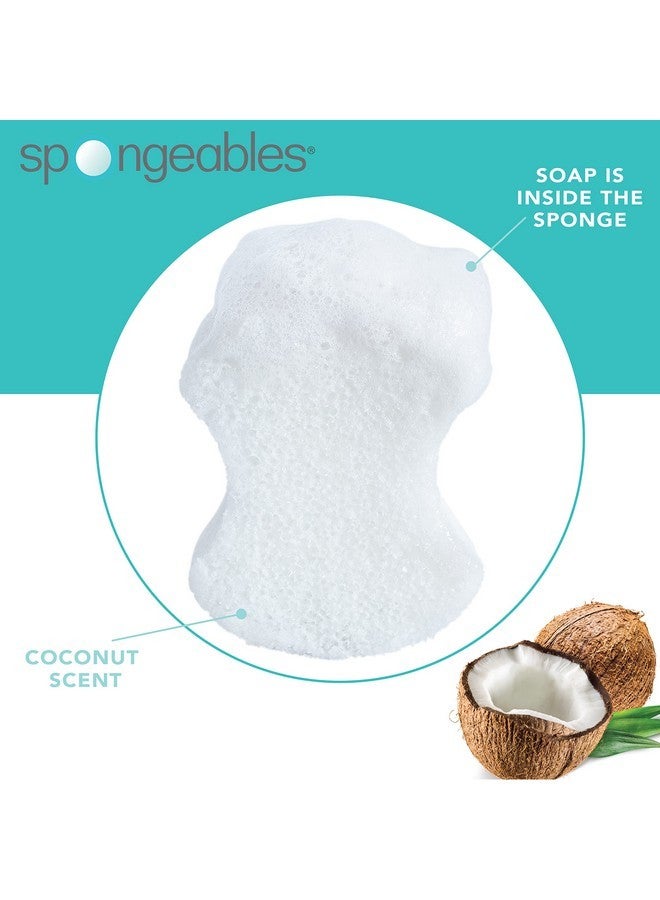 spongeables Spongables Pedi Scrub Foot Exfoliating 20+ Wash Sponge, Coconut Colada, 2 Count - Image 5