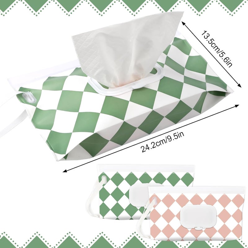 FEBSNOW 2 Pack Baby Wipes Dispenser Holder, Portable Refillable Baby Wet Wipes Pouch Container Reusable Travel Case - Image 2
