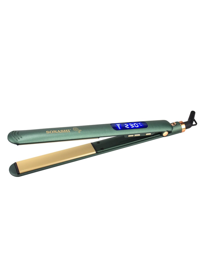 SONASHI Golden Ceramic Coating Plate Hair Straightener SHS-2088 Green - Image 1
