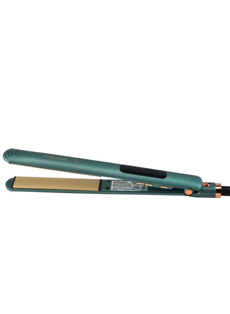 SONASHI Golden Ceramic Coating Plate Hair Straightener SHS-2088 Green - Image 5