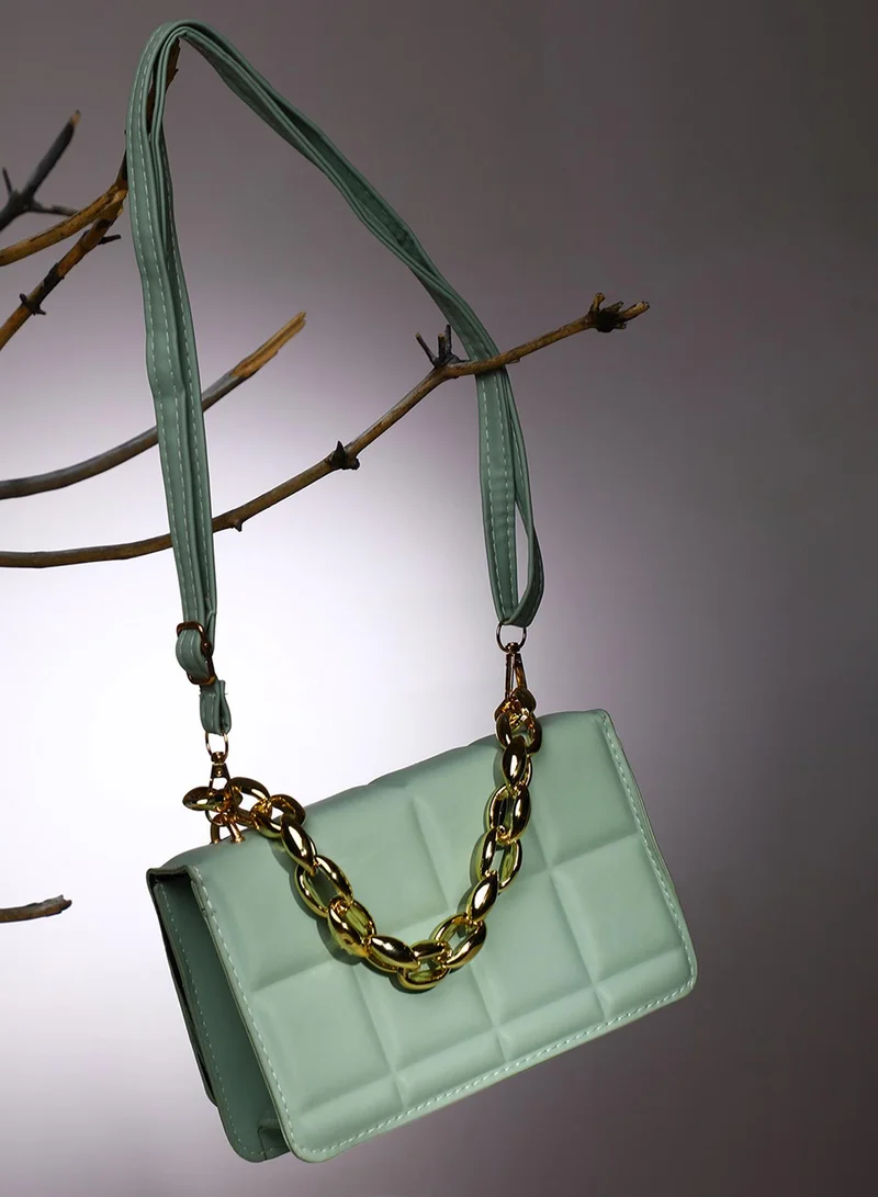Haute Sauce Clara Green Cross Body Bag