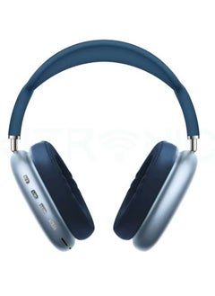 P9 Wireless Bluetooth Over-Ear Headphone with Mic Blue