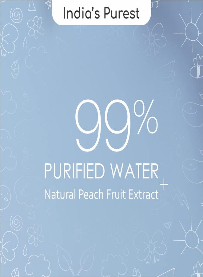 TULIPS Sensitive Baby Wet Wipes Peach Fruit Extracts+ Vitamin E (Pack of 2) - Image 2