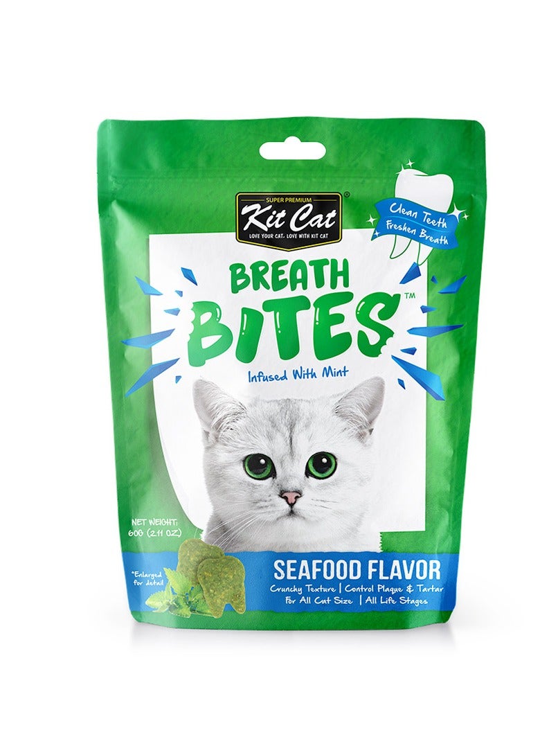 Kit Cat Breath Bites Seafoods Flavor 60g - Image 1