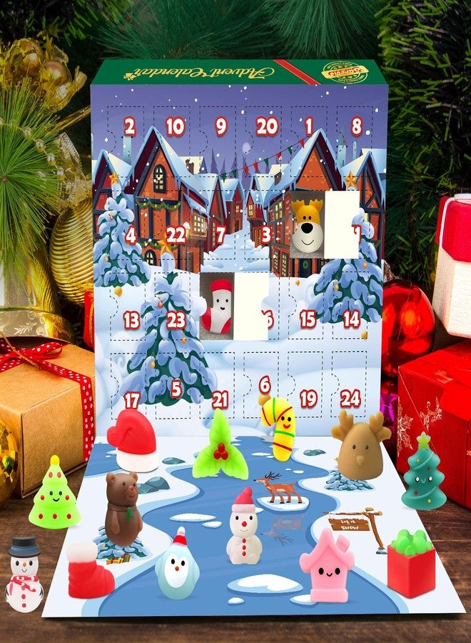 SURCVIO Christmas Advent Calendar 2025 with 24 Mochi Squishy Assorted Toys, 24 Days Countdown Calendar for Kids, Xmas Stocking Stuffers Gifts for Boys Girls Christmas Party Favor - Image 4