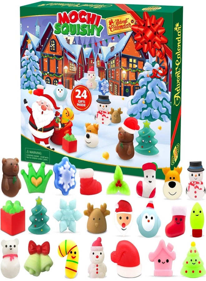 SURCVIO Christmas Advent Calendar 2025 with 24 Mochi Squishy Assorted Toys, 24 Days Countdown Calendar for Kids, Xmas Stocking Stuffers Gifts for Boys Girls Christmas Party Favor - Image 1