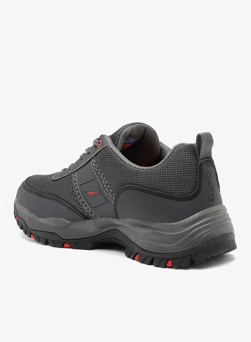 Asian  ASIAN Dark Grey Lace-Up Walking Shoes for Men and Boys for Men | Best Price UAE