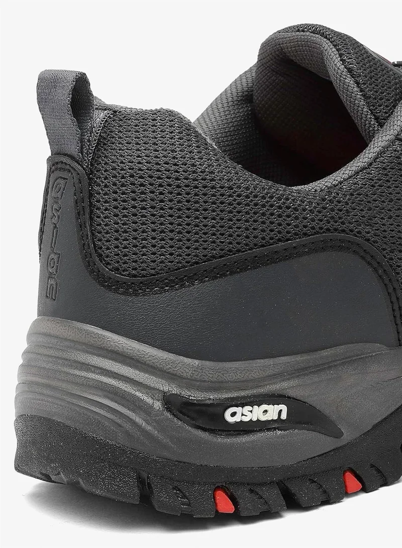 Asian  ASIAN Dark Grey Lace-Up Walking Shoes for Men and Boys for Men | Best Price UAE