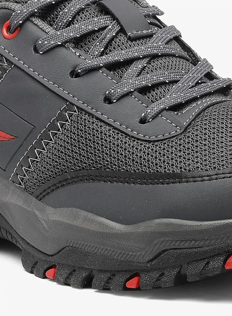 Asian  ASIAN Dark Grey Lace-Up Walking Shoes for Men and Boys for Men | Best Price UAE