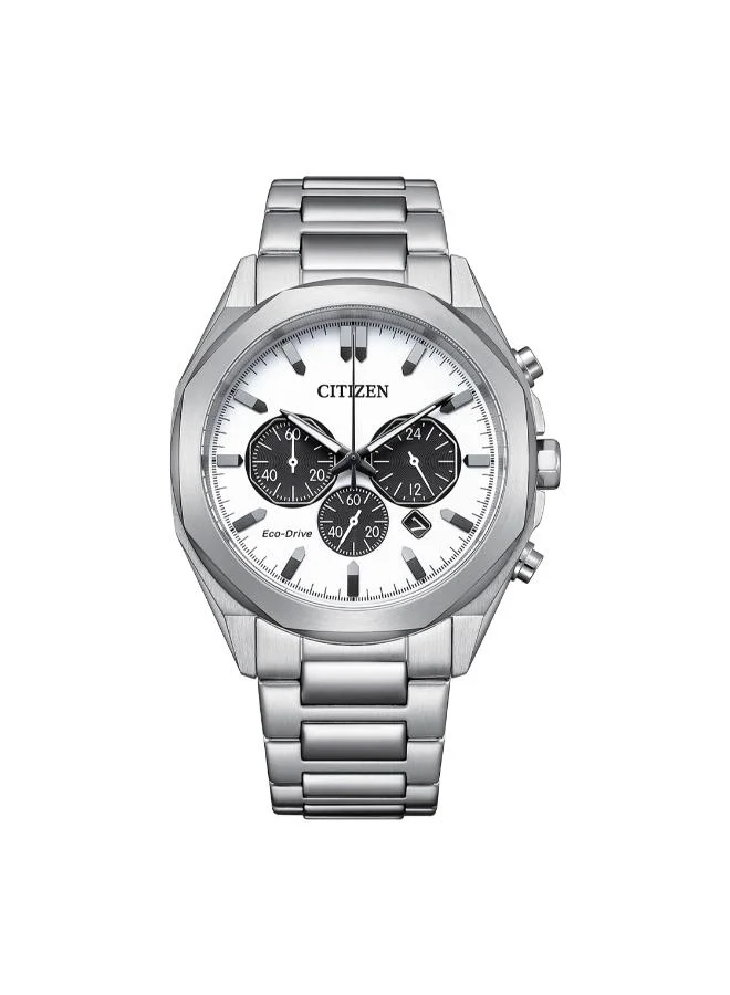 سيتيزن Men's Stainless Steel Eco-Drive Chronograph Watch CA4590-81A - 41 mm