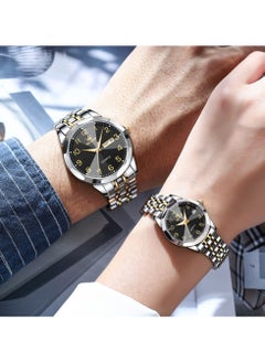 OLEVS OLEVS Valentine's Romantic Couple Watches His and Hers Ultrathin Classic Quartz Analog Wrist Watches Gifts Set for Lovers Set of Two Quartz Watch Stainless Steel Waterproof Date Watches  - Image 4