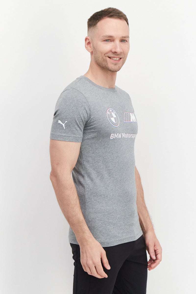PUMA تي شيرت تدريب قصير الأكمام للرجال من بومه x بي إم دبليو للرياضة، رمادي - Image 4