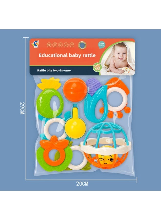Baby Rattle Toy Set 0-1 Year Old Baby Puzzle Hand Rattle Boy Girl Full Moon Gift-Color:Baby Rattle Set Of 9 (565)  - Image 3