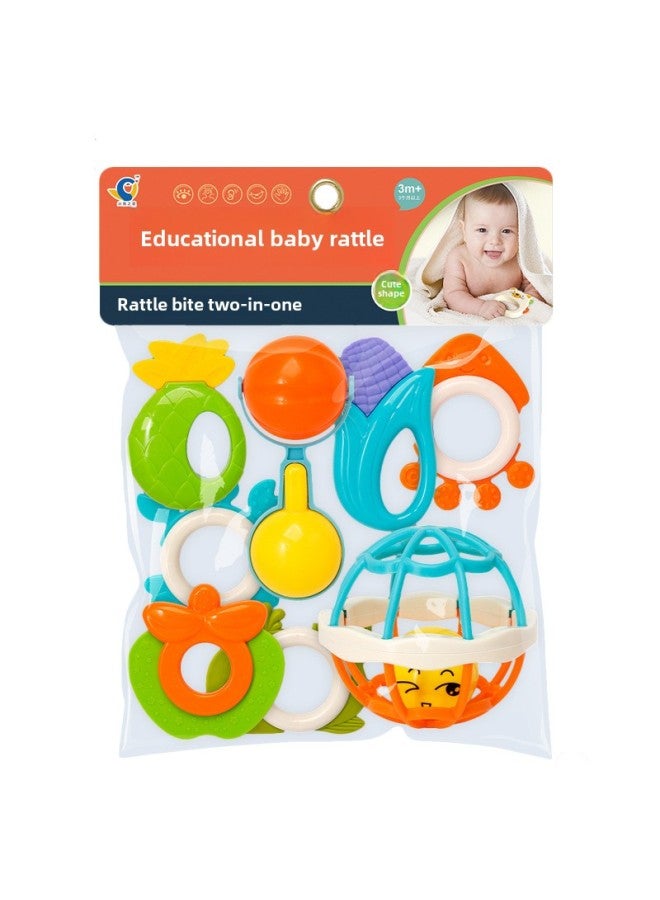 Baby Rattle Toy Set 0-1 Year Old Baby Puzzle Hand Rattle Boy Girl Full Moon Gift-Color:Baby Rattle Set Of 9 (565)  - Image 4