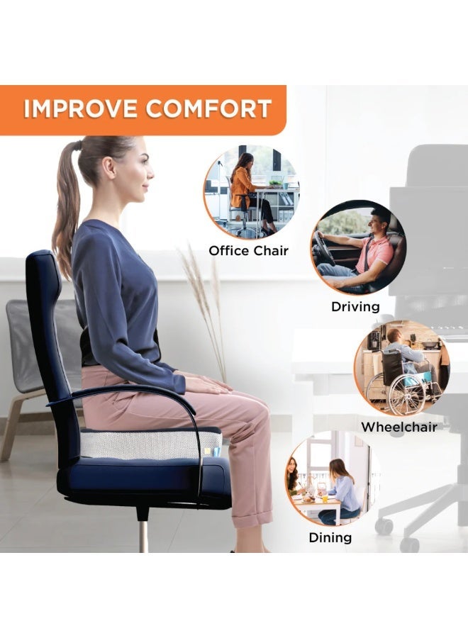 VISSCO Orthopaedic Coccyx Cushion Seat | For Lower Back & Tailbone Pain Reliever | Useful on a Car Seat / Office Chair - Image 5