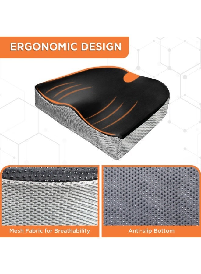 VISSCO Orthopaedic Coccyx Cushion Seat | For Lower Back & Tailbone Pain Reliever | Useful on a Car Seat / Office Chair - Image 2