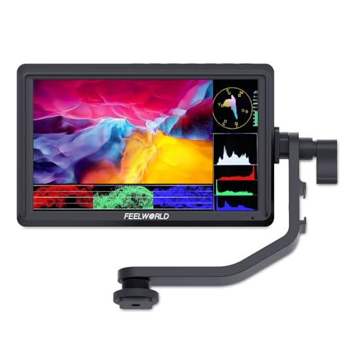 FEELWORLD S55 6 inch Camera DSLR Field Monitor Small Full HD 1920x1080 IPS LUT Video Peaking Focus Assist with 4K HDMI 8.4V DC Input Output Professional Video Accessories - Image 1