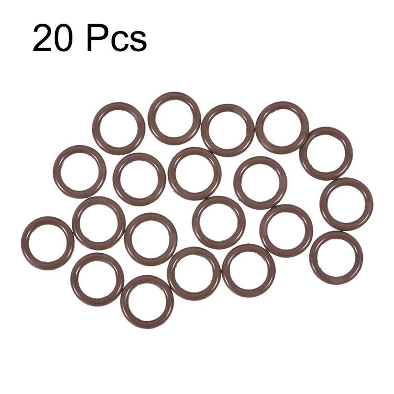 uxcell Fluorine Rubber O-Rings 15mm OD 10mm ID 2.5mm Width, Metric FKM Sealing Gasket, Pack of 20 - Image 2