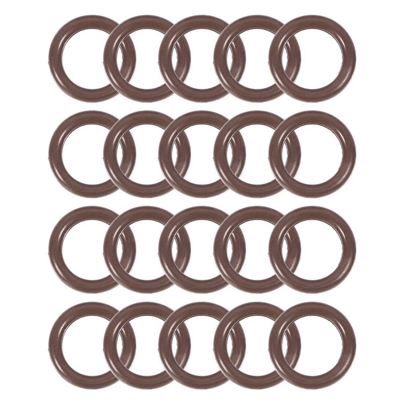 uxcell Fluorine Rubber O-Rings 15mm OD 10mm ID 2.5mm Width, Metric FKM Sealing Gasket, Pack of 20 - Image 1