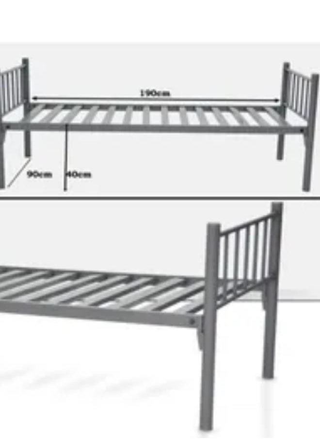 SULSHA - Steel Single Bed Grey 90x190x40 Cm - Image 1