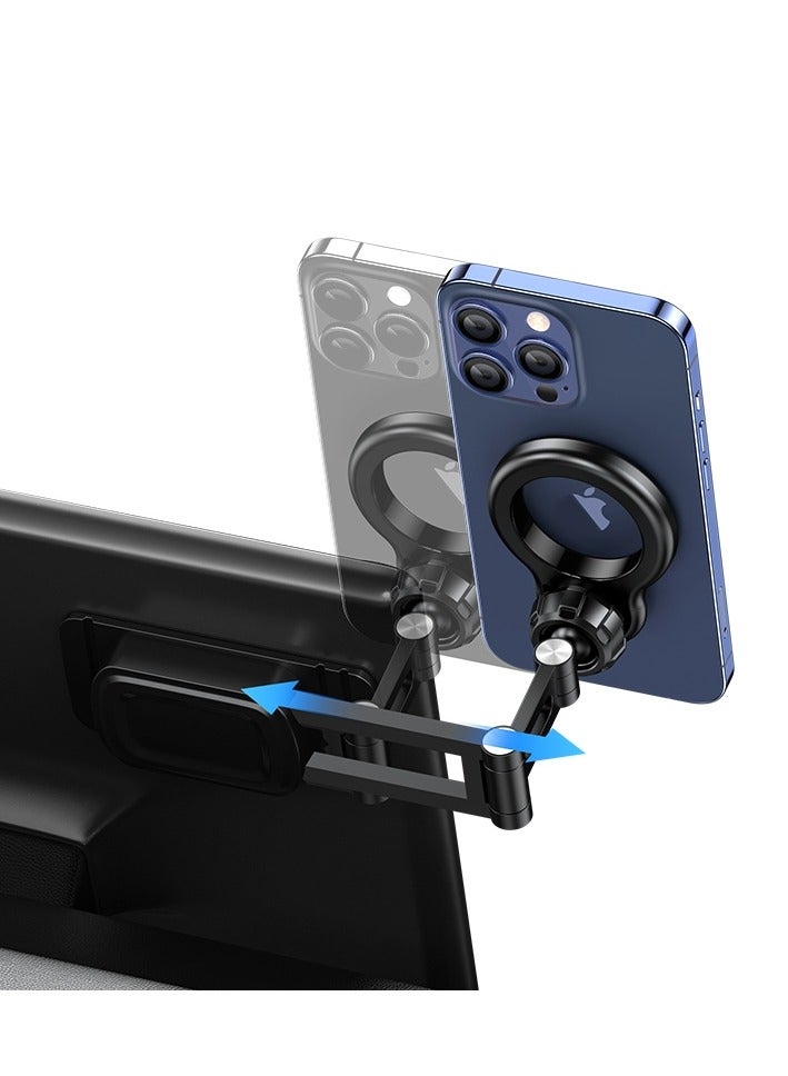Usams حامل هاتف مغناطيسي قابل للطي لحامل هاتف السيارة - أسود - Image 5