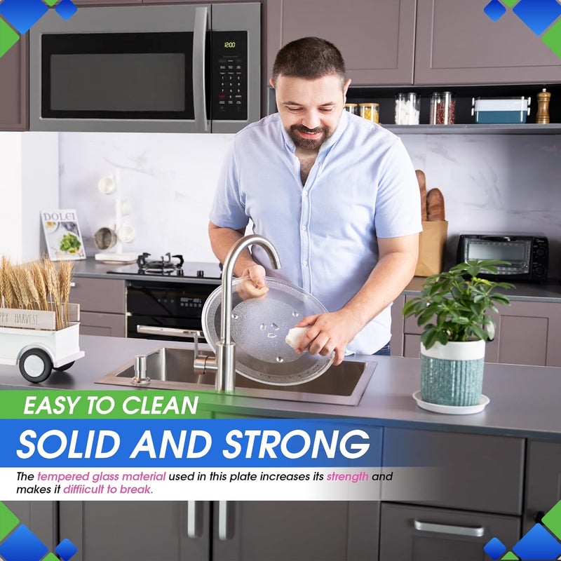 Bagean Microwave Plate Replacement for 13.5” W10451786 Whirlpool Microwave Glass Plate - Rotating Oven Microwave Turntable Plate - Spinning Dish Tray Turntables For Better Reheating and Cooking - Image 4