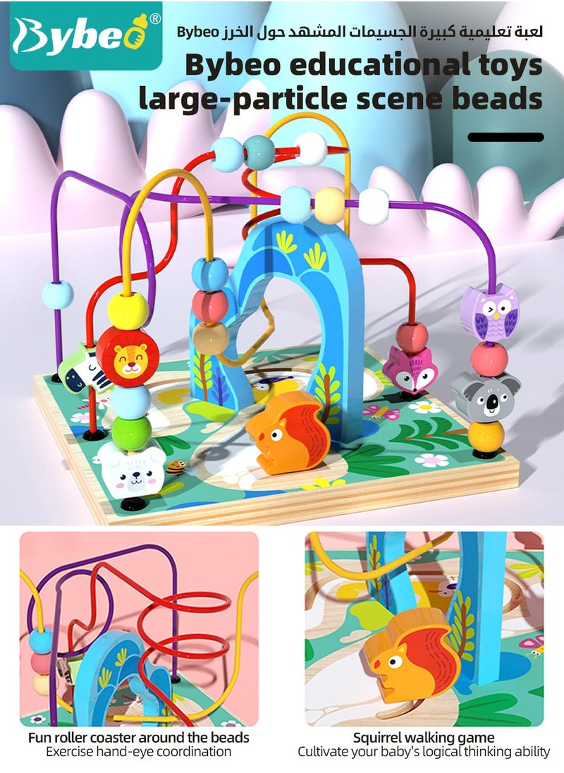 Bybeo 5-In-1 Educational Wooden Toys, Multi-functional Wooden Activity Cube, Montessori Toys, Busy Cube Toys for Toddlers and Kids over 6 Months  - Image 5