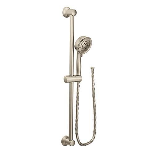 Moen EcoPerformance Brushed Nickel Handheld Showerhead with 69InchLong Hose Featuring 30Inch Slide Bar 3667EPBN