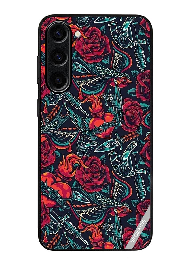 VR CREATIVE Protective Case Cover For Samsung Galaxy S23 FE Flower Design Multicolour - Image 1